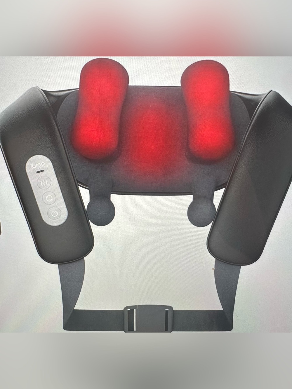 Neck and back massager with heat
